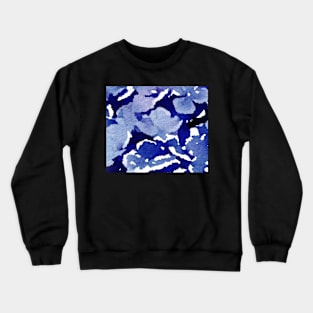 Shades of Blue floral print Crewneck Sweatshirt